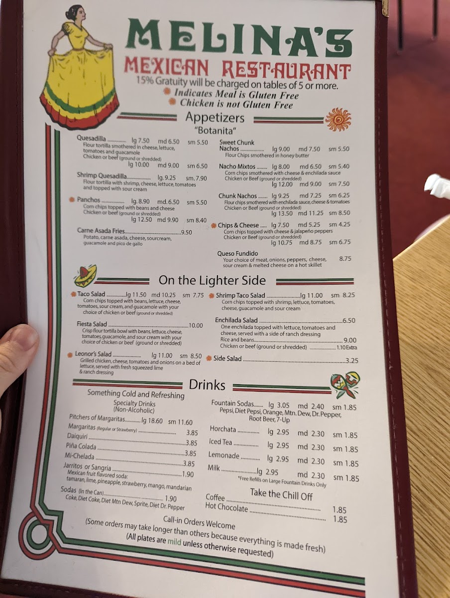 Melina's Mexican Food Menu - Image 6